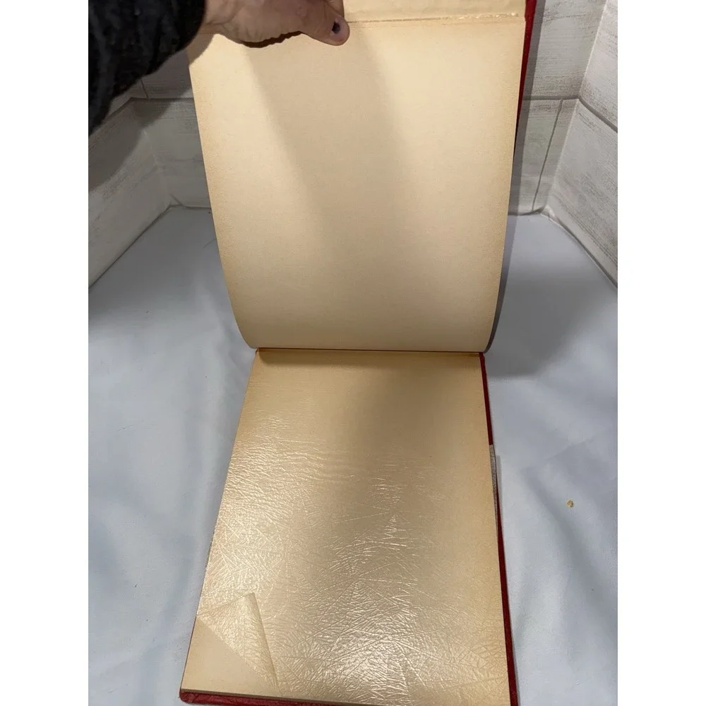 Vintage Faux Alligator Leather Red Photo Journal Album‎ , Paper Overlays